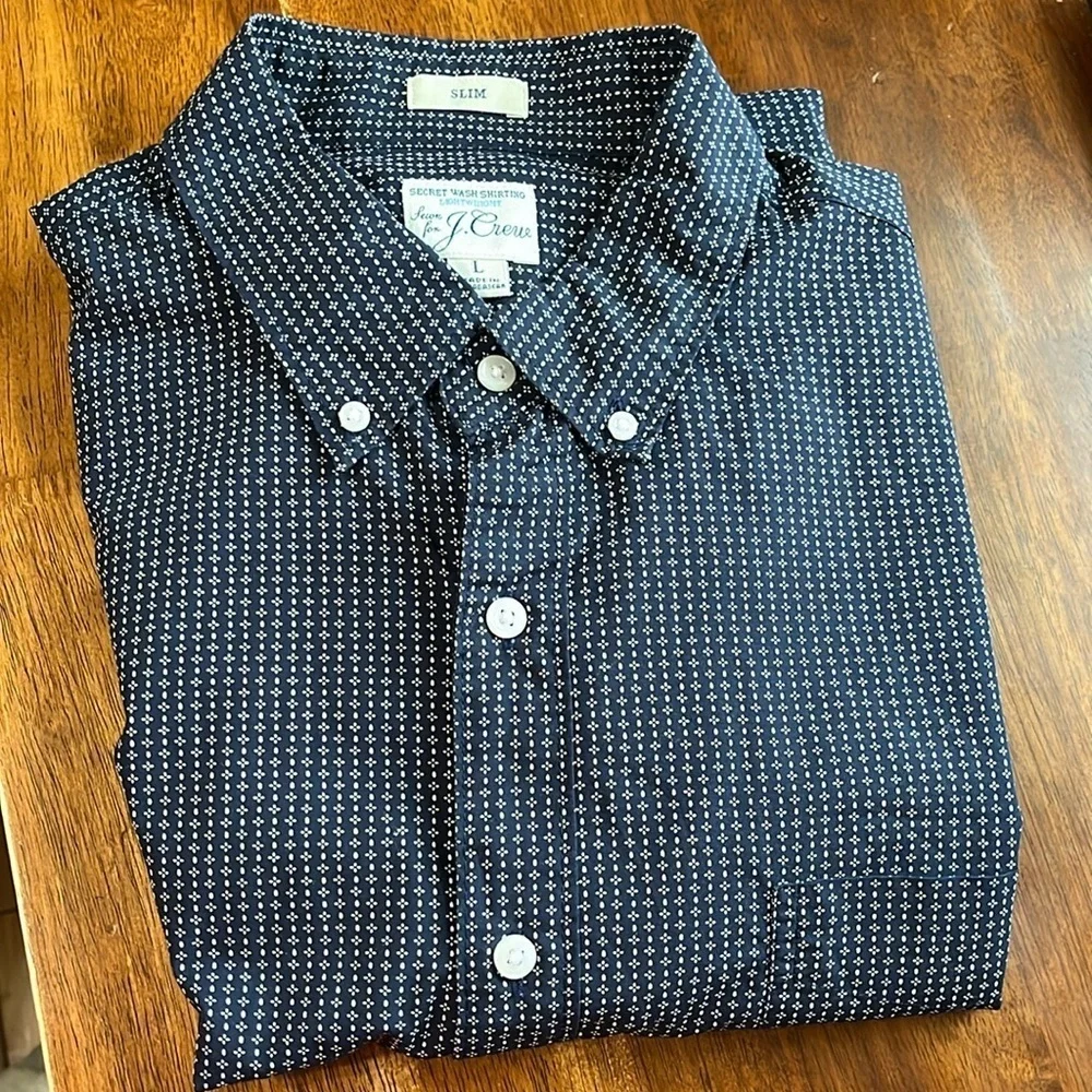 J. Crew Slim Lightweight Button Down Shirt Size Large